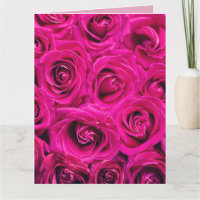 PINK ROSES BIRTHDAY BIG GREETING CARD