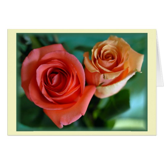 "Pink Roses" (Blank) Cards (Front Horizontal)