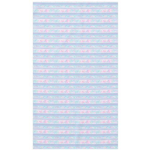 Pink Roses Blue Pink White Stripes Tablecloth