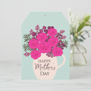 Pink Roses Bouquet – Elegant Mother’s Day Floral Thank You Card