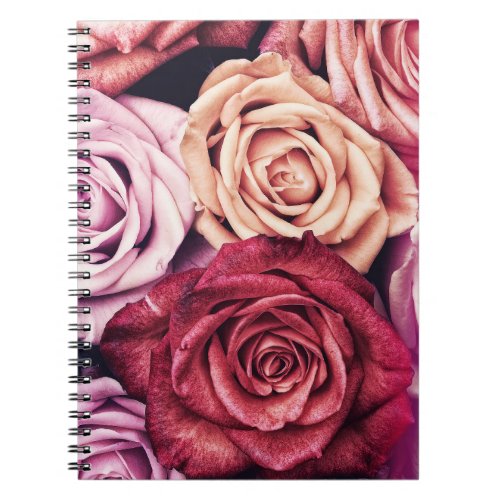 Pink Roses Bouquet Photo Notebook