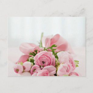 Pink Roses Bouquet Postcard