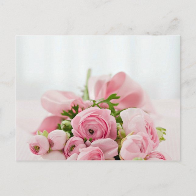 Pink Roses Bouquet Postcard (Front)