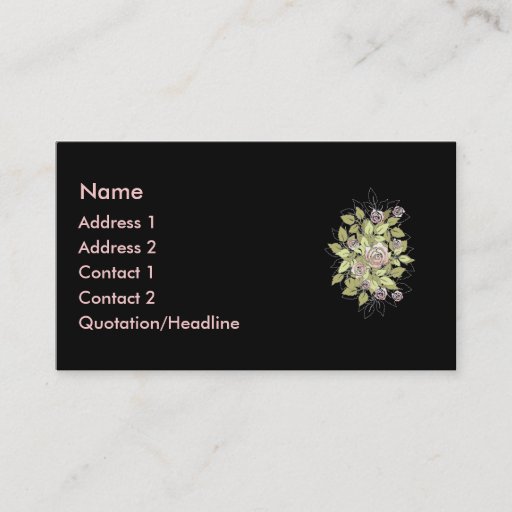Customizable pink roses business cards