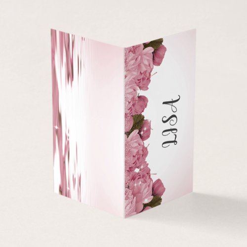 PINK ROSES  BUSINESS CARD