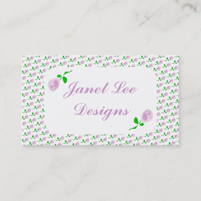 Pink Roses Business Card (Front)