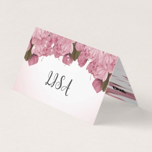  PINK ROSES BUSINESS CARD