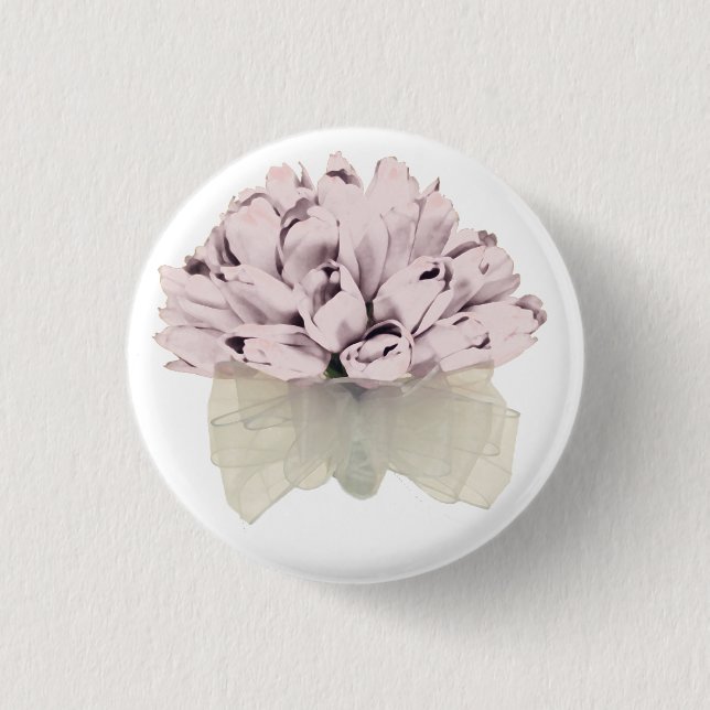 Pink Roses ~ Button (Front)