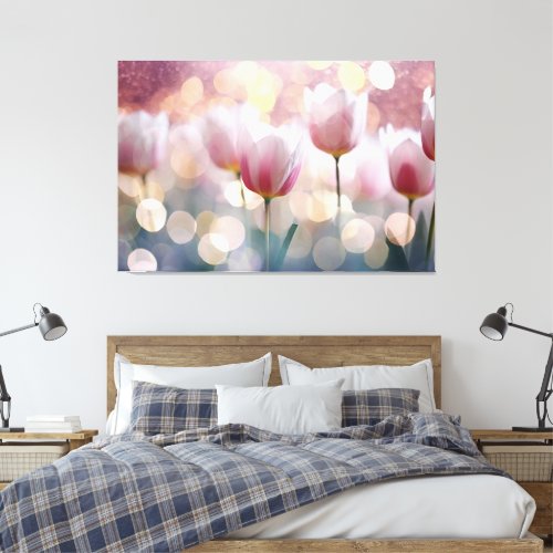 Pink roses canvas print