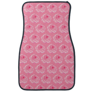 Pink roses car floor mat