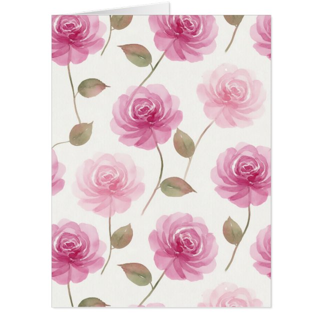 Pink Roses Card (Front)