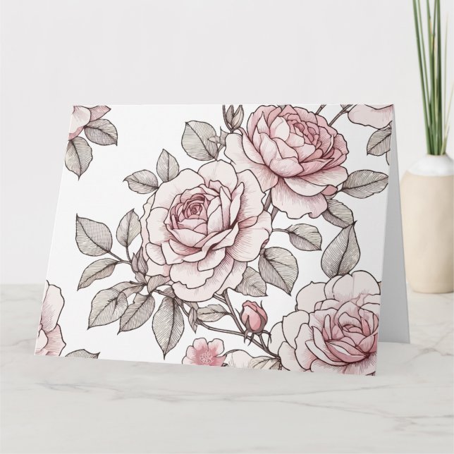 Pink Roses Card (Front)