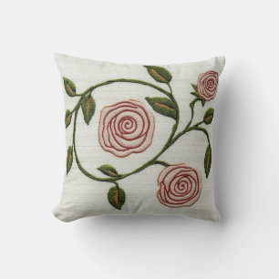Pink Roses - Charles Rennie Mackintosh Throw Pillow
