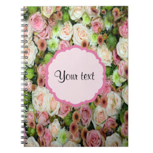 Pink Roses & Chrysanthemums Notebook