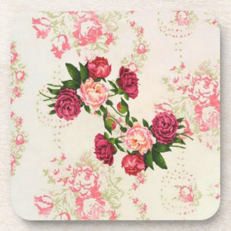Pink Roses Cork Coaster