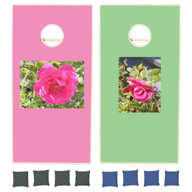 Pink Roses Cornhole Set (Set)