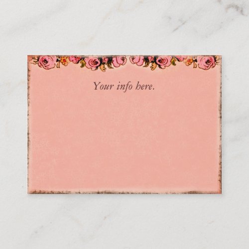 Pink Roses Design Business Profile Card Business Card Templates