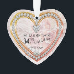 Pink Roses |Diamonds 30th Birthday Keepsake Orname Ornament<br><div class="desc">Elegant faux (printed) diamonds and pink roses and pampass grass keepsake 30th birthday ornament design by Holiday Hearts Designs (rights reserved). Template fields are provided for you to personalize with name and date. All effects (diamonds and abstract floral tones) are faux -- they are designed to appear as realistic as...</div>