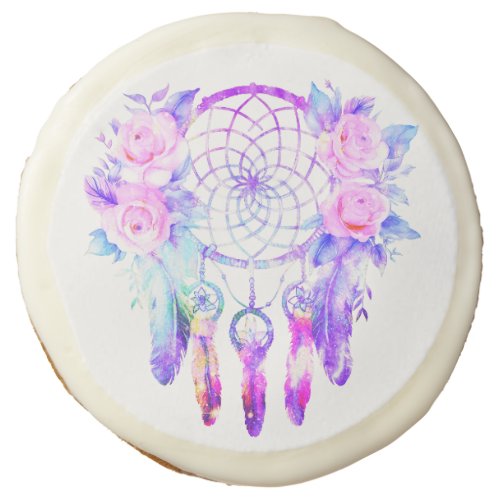 Pink Roses Dreamcatcher Floral Dreams Sugar Cookie