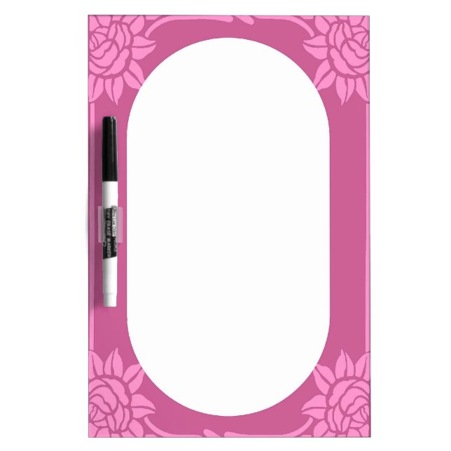 Pink Roses Dry Erase Board (Front)
