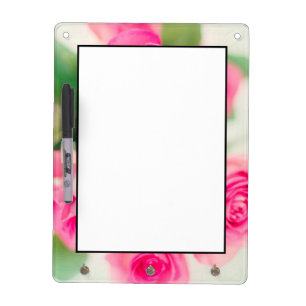 Pink Roses Dry Erase Board