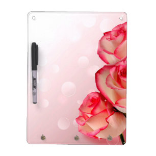 Pink Roses Dry Erase Board