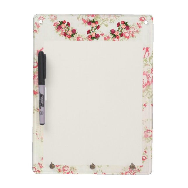 Pink Roses Dry Erase Board (Front)
