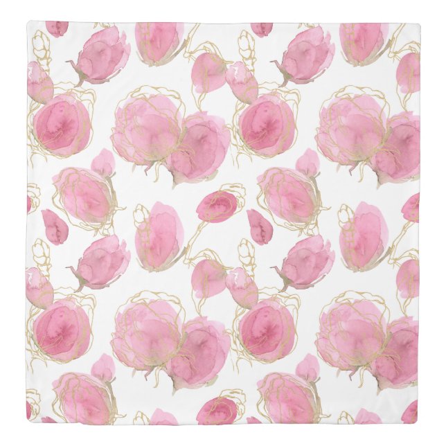 Pink roses duvet cover (Front)