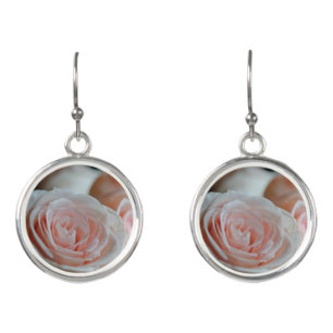 Pink Roses Earrings