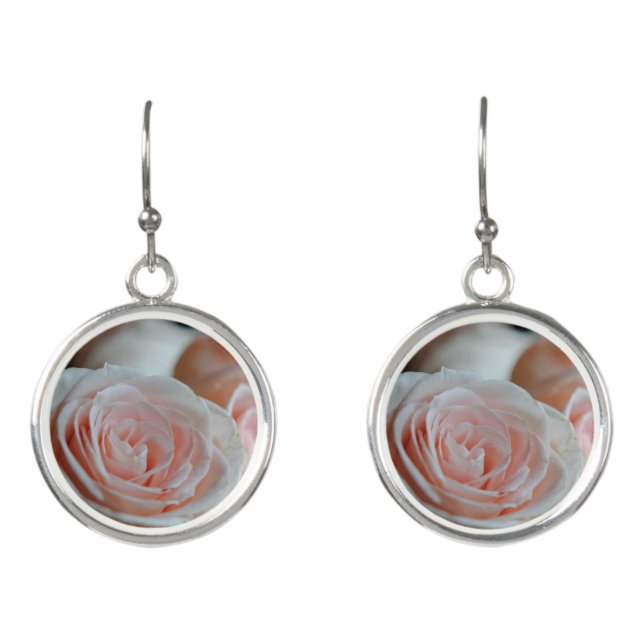 Pink Roses Earrings (Front)