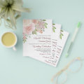 Pink Roses Elegant Boho PAPER Wedding Invite Flyer | Zazzle