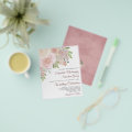 Pink Roses Elegant Boho PAPER Wedding Invite Flyer | Zazzle