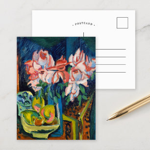 Pink Roses Ernst Ludwig Kirchner Postcard