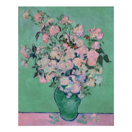 Pink Roses F682 Van Gogh Fine Art Poster