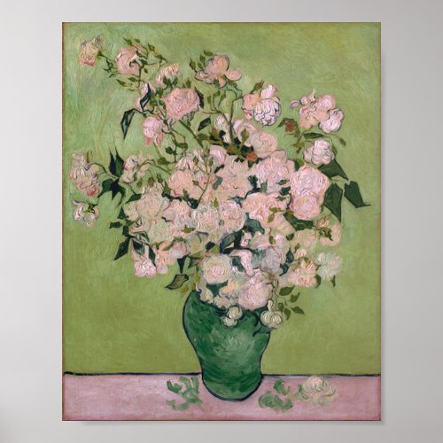 Pink Roses F682 Van Gogh Fine Art Poster