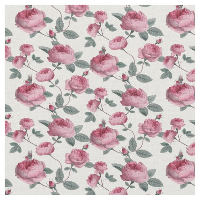 Pink Roses Fabric (Close Up)