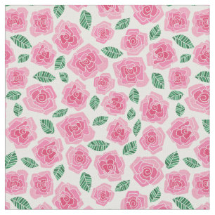 Pink Roses Fabric