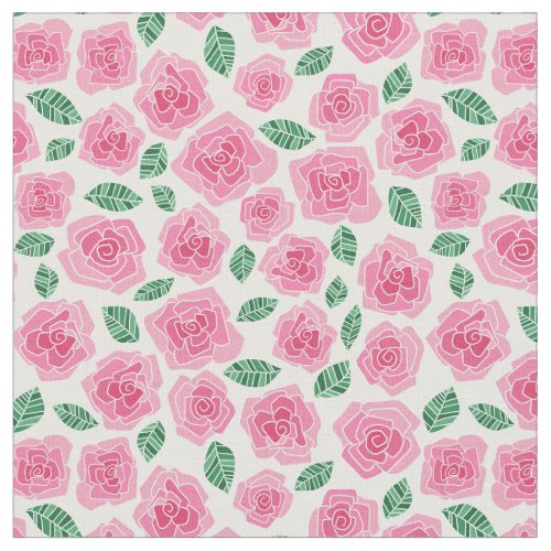 Pink Roses Fabric