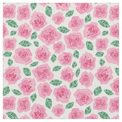 Pink Roses Fabric