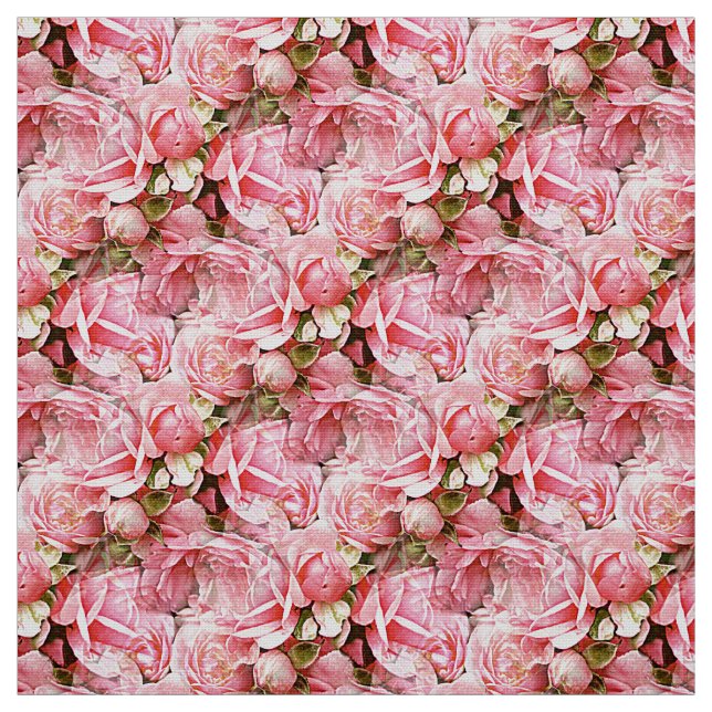 Pink Roses Fabric