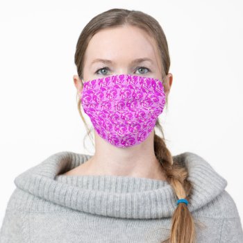 Pink Roses Face Mask by Mindgoop at Zazzle