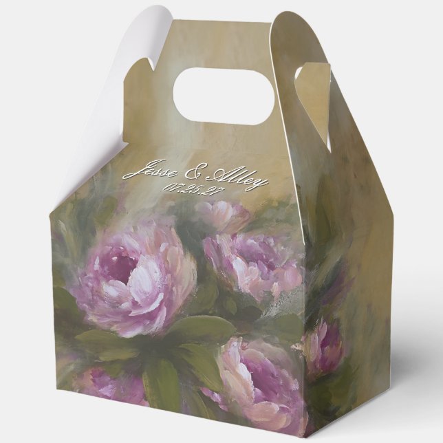 Pink Roses Favor Boxes (Front)