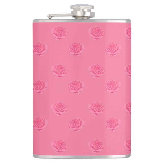 Pink roses flask (Front)