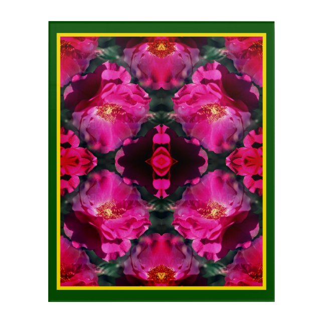 Pink Roses Floral Abstract Art        (Front)