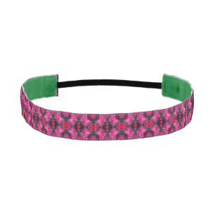 Pink Roses Floral Abstract Art Athletic Headband