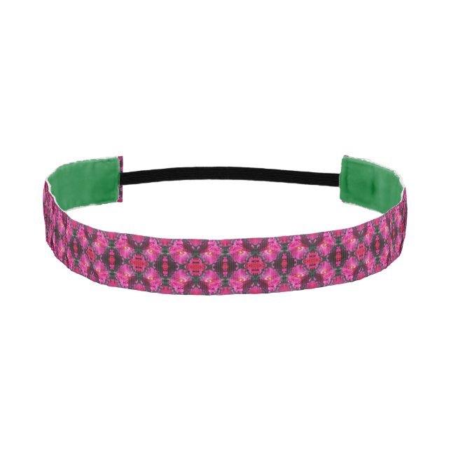 Pink Roses Floral Abstract Art     Athletic Headband (Front)