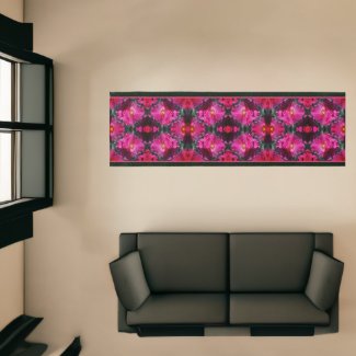 Pink Roses Floral Abstract Art       