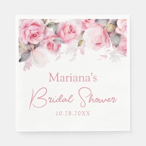 Pink Roses Floral Bridal Shower