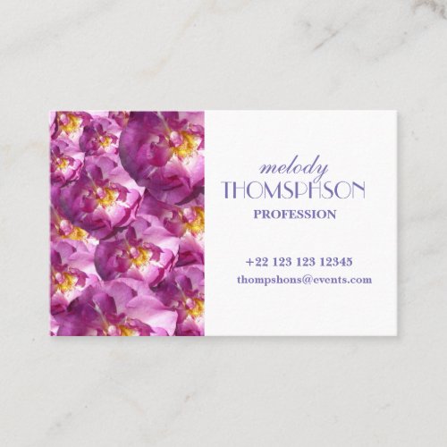 Pink Roses Floral   Business Card