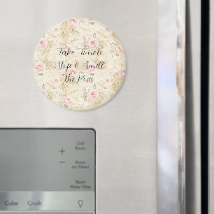 Pink Roses Floral Magnet